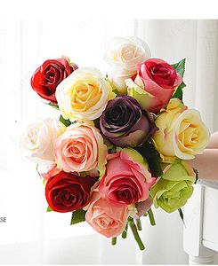ローズホームシルク装飾的な花の結婚式のブライダルブーケキッチンディスプレイ