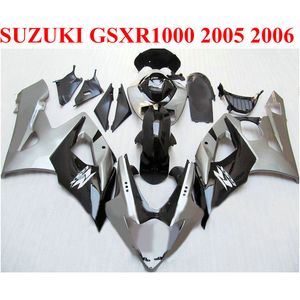 7 Geschenke ABS-Bodykits für Suzuki 2005 2006 GSXR1000 K5 K6 Verkleidungsset GSX-R1000 05 06 Silber Schwarz Verkleidungsset EF47