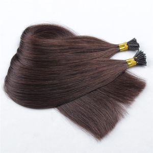 1G Strand Stick I TipS Human Hair Extensions 100g Pack200s Lot With Straight Wave Indian Hair Free DHL