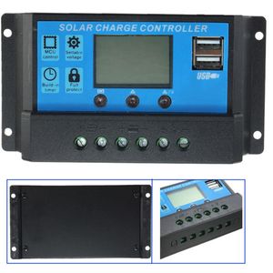 Wholesale solar charge regulators for sale - Group buy New Design Intelligent Home Auto A V V LCD Display USB Solar Panel Regulator Automatic Charge Controller