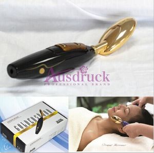 Mini-Heimgebrauch Mikrostrom-Gesichtslift Galvanisches Bio-Hautlifting Ionisches Massagegerät Gesichtspflege Reinigung Anti-Falten-Maschine Goldener Löffel