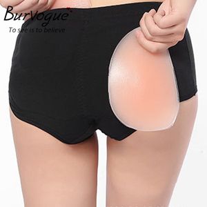 Burvogue Triangle Silicone Butt Pads Sexy Underwear Mulheres Slimming Body Shaper Butt Lifter Mulheres Hip Pad BlackWhite calcinha