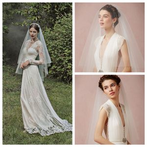 Extra Soft Tulle Bridal Weits Высокое Качество Свадебное свадебное пальца Длина 1 слоя срезанной кромки Bridal Blusher Вуаль с черными клипами Фиксируйте настроенную длину