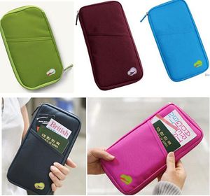 2015 Multifunctional Document Purse Candy Travel Wallet polyester Passport Holder Organizer Wallet Package Portable Business Card bag Hot