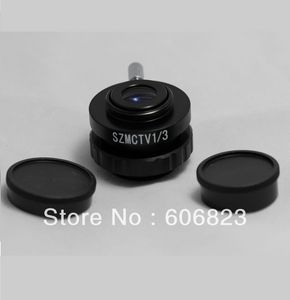 Freeshipping 1/3 C-MOUNT LENS ADAPTER FOR VIDEO CAMERA Stereo MICROSCOPES 1-1/8" (28mm*0.75) bottom Mounting Thread