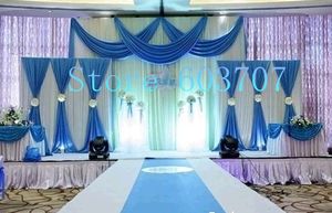 1PCS Free Shipping Various Style Drapes Swag Colorful 3m*6m Ice Silk Backdrop Curtain For Wedding Decoration Use