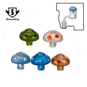 Smoking Accessories Mushroom glass carb cap glow in dark with 31mm Diameter and 27mm Length New arrival with high 654