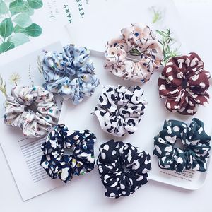 Scrunchies per capelli Accessori per cravatte per donna Ragazza Porta coda di cavallo Corda Stampa leopardata Fiore Scrunchie per capelli Fasce per capelli Fasce autunnali FQ1006B