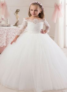 Wedding Party Events Kids Formal Wear Special Occasion Gown Flower Girl Dresses Girls Pageant Dresses First Communion Dresses