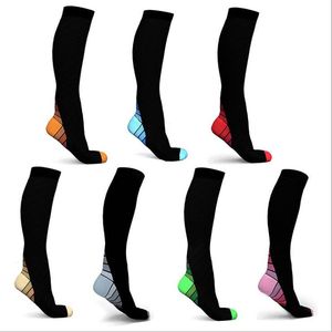 Kompressionsstrumpor Sport Athletic Strumpor Recovery Fit Tryckcirkulation Knä Hög Ortopedisk Stöd Stöd Strumpor Calcetines Hosiery B5305