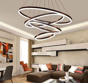 40CM-100CM Fashional Moderne LED Pendelleuchten für Wohnzimmer Esszimmer DIY Hängende Kreisringe für Innenbeleuchtung MYY