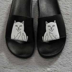 Hot Sale-Ripndip Slippers Man And Women Lovers Casual Middle Finger Cats Slippers Beach Sandals Outdoor Slippers Hip-hop Street Sandals