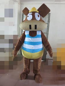 2019 Hot Sale Easy Clothes Bear Dolls Lyrate Proportion of Coffee Mascot Cartoon Dolls For Halloween Party Event