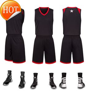 2019 Yeni Boş Basketbol formaları baskılı logosu Erkek boyut S-XXL ucuz fiyat hızlı sevkiyat kaliteli Siyah Kırmızı BR0001AA1