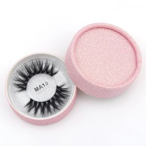 3D Ложные ресницы с розовыми коробками 24 стиля натуральные толстые толстые 1PAIR 1PAIR FAKE EYE LASHES Makeup для глаз