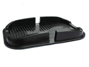 Schwarzes, multifunktionales Auto-Anti-Rutsch-Pad, PU-Gel, Handy-Regal, rutschfeste Matte für GPS/iPhone/Handys-Halter