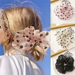 Big Yarn Dot Hair Tie Donna Scrunchies Moda Donna Accessori per capelli Ragazze Titolari di coda di cavallo Corda per capelli Copricapo Fascia per capelli