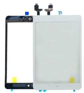 Per iPad mini 1 2 Digitalizzatore touch screen esterno con pulsante Home + adesivo + connettore IC Kit di strumenti di ricambio per pannello a sfioramento