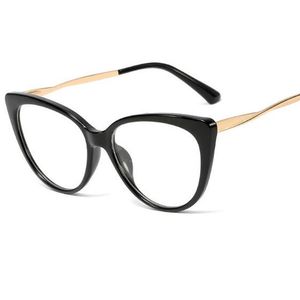 Wholesale-猫の目の眼鏡フレームのトレンディなデザイナーメガネ近視のオタクの光学フレーム女性眼鏡フレーム春の足