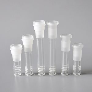 Haste inferior de vidro com 6 cortes para bongo macio Haste inferior de 18,8 mm em uma tigela de 14 mm Difusor/redutor de fumaça de haste de vidro de 3 cm/5 cm/8 cm