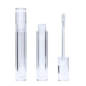 Tomma 7,8ml LipGloss-rör Runda transparenta Crystal Lip Gloss Tubes med Wand Tomt Läppglansrör Klar snabb Frakt F3864