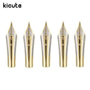 Kicute 5 sztuk / paczka Iurita Foucain Pen Nib Gold 0.5mm Medium Stalówka Wymiana Nib Business Fontanna Pen