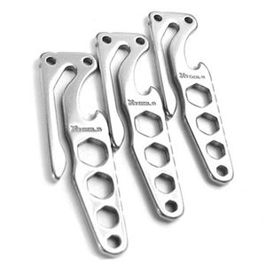 Pocket Key Clip EDC Mini Multi-tool Opener Hex Wrench stainless steel