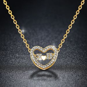 Wholesale-Necklace Heartペンダントネックレス私はあなたを愛して短い鎖骨チェーンアクセサリーをヨーロッパとアメリカ