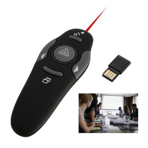 Wireless Remote Red Laser Pointer 2.4 GHz Presenter Pointers Pen USB RF Remote Control Flip Device PPT Powerpoint Presentation