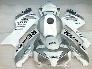 Carene nuovissime per Honda CBR1000RR 2004 2005 argento bianco Kit carenatura per stampaggio a iniezione CBR 1000 RR 04 05 QQ25