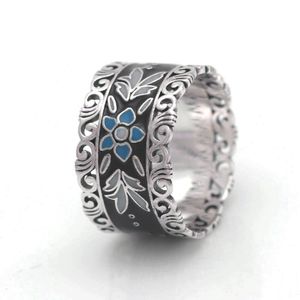 s925 sterling silver sun petal ring retro sterling silver sun petal ring men and women trend hip-hop couple ring
