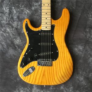 ücretsiz kargo. Sol el elektro gitar SSS pikap ST elle gitar ve akçaağaç fingerboard bıraktı, gerçek fotoğraf çekimi