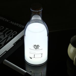 Ricarica USB Lampada da comodino a LED Bottiglia per il latte Luce notturna per messaggio fai-da-te