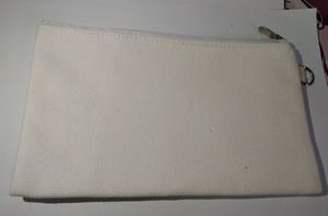 DHL 200ピースDIYの女性空白黄色い紫色の綿キャンバス化粧品袋サイズ19.5 * 11cm