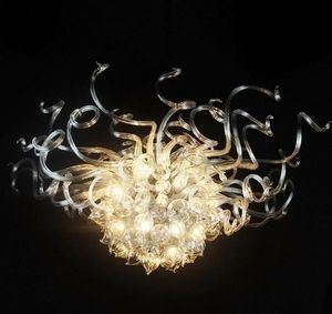 Lustres Trending LED Modern Transparente Quente Luz Pingente de vidro branco da arte decorativa de suspensão Sala de jantar Candelabro Luz
