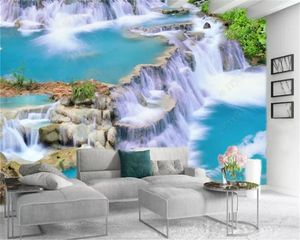 Niestandardowy 3d krajobraz tapeta piękna duża wodospad Wonderland Home Decor salon Sypialnia WallCovering HD Tapeta