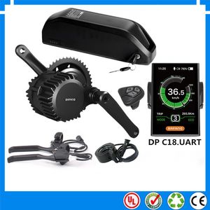 EU US RU Ingen skatt BAFANG BBSHD Mid Drive 48V 1000W Electric Bike Motor Kit med 52V 17.5Ah Li-Ion Down Tube Ebike Batteri