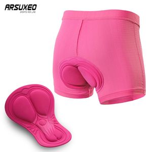 ARSUXEO 2020 Mulheres Atualize Ciclismo Roupa interior 3D Gel Pad à prova de choque Mountain Bike MTB calções estrada da bicicleta cuecas respirável