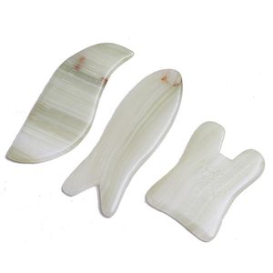 Gua Sha Massage Jade Scraping Tool SPA Салон поставщик кожи лица обратно уход за лечением красоты Здоровье инструмент 3STYLES RRA1395