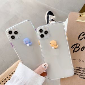 Wholesale korean phone cases for sale - Group buy 3D Korean cute cartoon dinosaur holder stand silicone soft phone case for iphone X XR XS MAX s plus pro Max coque Cover