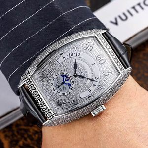 Vanguard Watch New Men's Collection v45 Automatic Mens Watch Steel Silver Diamond Dial Moon Phase черный кожаный ремешок TimezoneWatch E115B2