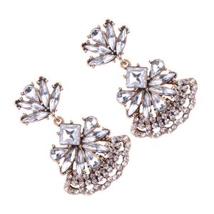 Lindos Brincos Pendurados venda por atacado-novo designer de moda exagerado diamante vintage linda cristal zircão flor dangle brincos para mulheres meninas