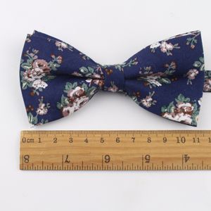 Rose Narrow Bow Tie Hankerchief Set Cotton Textile Flower Paisley Butterfly Pocket Square Printing Floral Classic Skinny Ties