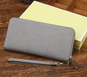 High Quality Leather Classic Designer Wallet Fashion Long Purse Money bag Zipper Pouch Coin Note Designer Clutch ID Credit Card Holder bag