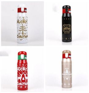 Noel Paslanmaz çelik bardak Vakum İzolasyon termos bardaklar Su LXL269-1 Şişe taşınabilir Bardaklar Noel Yeni yıl Hediye parti lehine şişeleri