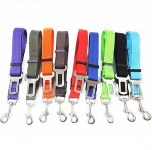 Seatbelt Harness Leash Nylon Dog Seat Belt Leashes Pet Dogs Car Belts Puppy Travel Clip Supplies Colors YWY3900