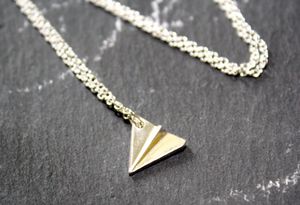 Origami Plane pendant chain Necklace Paper Plane Necklace Tiny Aircraft Airplane Necklaces Jewelry for women gift