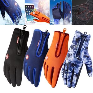 Winter Warm Ski Mens Gloves Women Cycling Touch Screen Waterproof Splash-proof Windproof Fashion Black Gloves