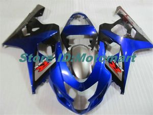 Suzuki GSXR600 750 K4 04 05 GSXR 600 GSXR 750 2004 2005 Mavi Siyah Yüzeyler Için Motosiklet Kurum Seti SF107 Set