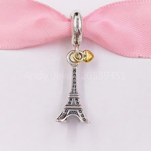 Andy Jewel 925 Sterling Silver Beads Eiffel Tower Pendant Charm Fits Fits 유럽 판도라 스타일의 보석 팔찌 목걸이 791302